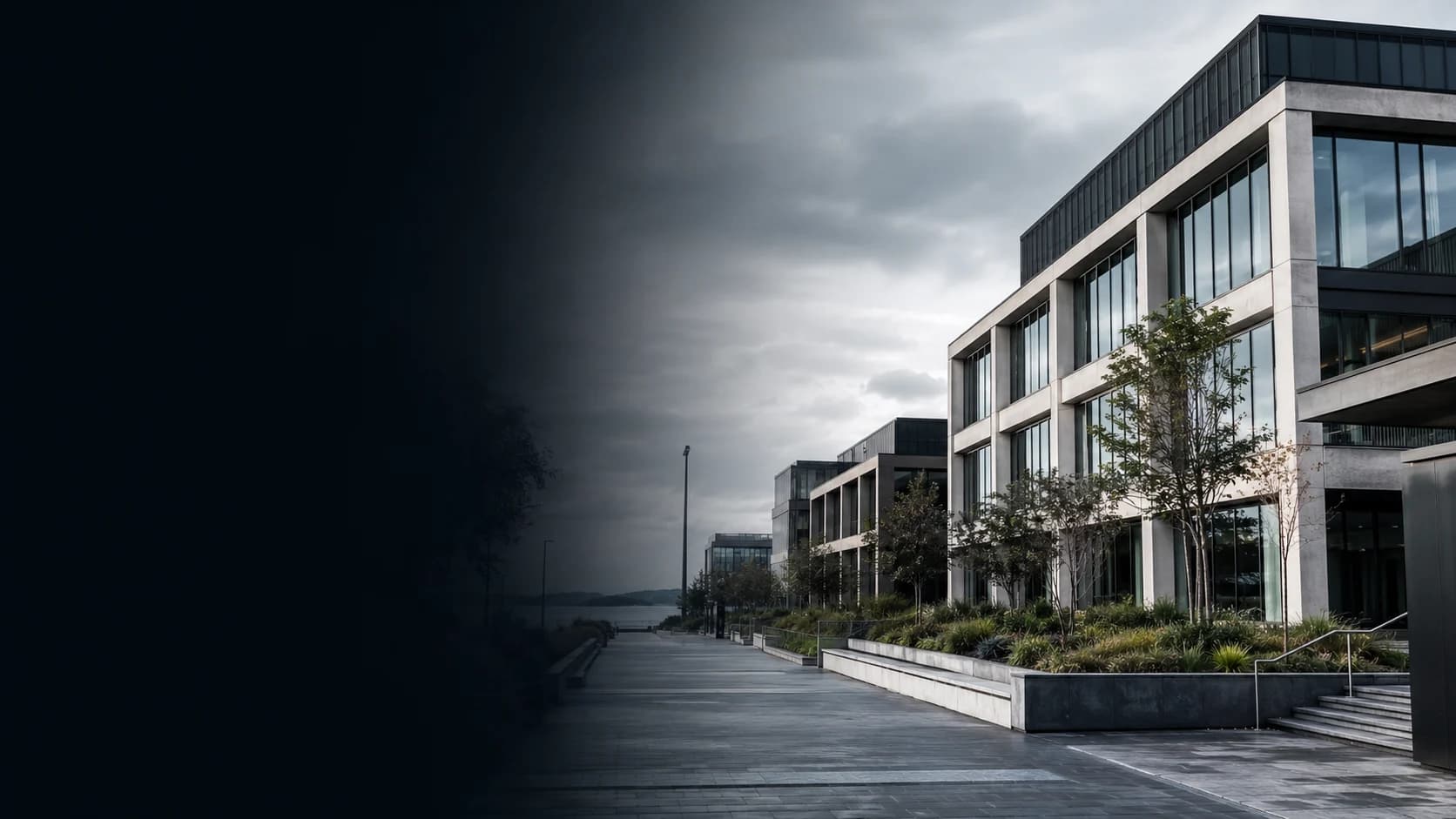 Contemporary commercial property precinct
